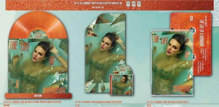 Divulgação dos formatos físicos do novo álbum de Taylor Swift