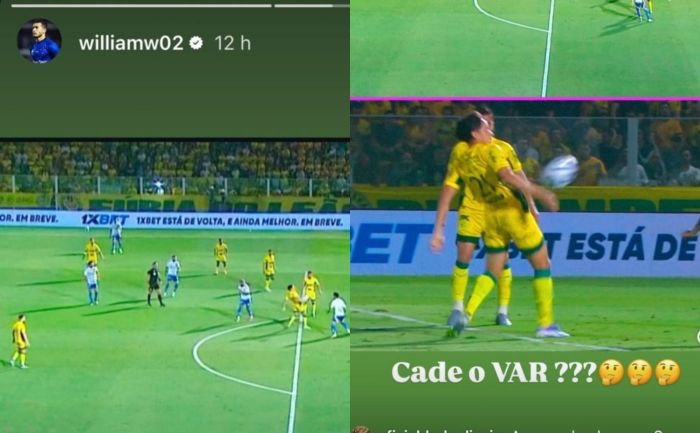 William, do Cruzeiro, questionou arbitragem de duelo com Mirassol: 'Cade o VAR?' William, do Cruzeiro