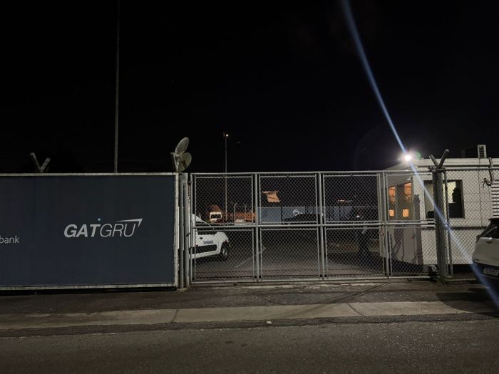 Área de voos fretados do Aeroporto de Guarulhos, em São Paulo, onde Andreas Pereira desembarcou