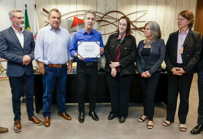 Governador de Minas, Romeu Zema, durante cerimônia que reconheceu o Queijo Minas Artesanal como Patrimônio Cultural Imaterial da Humanidade.
