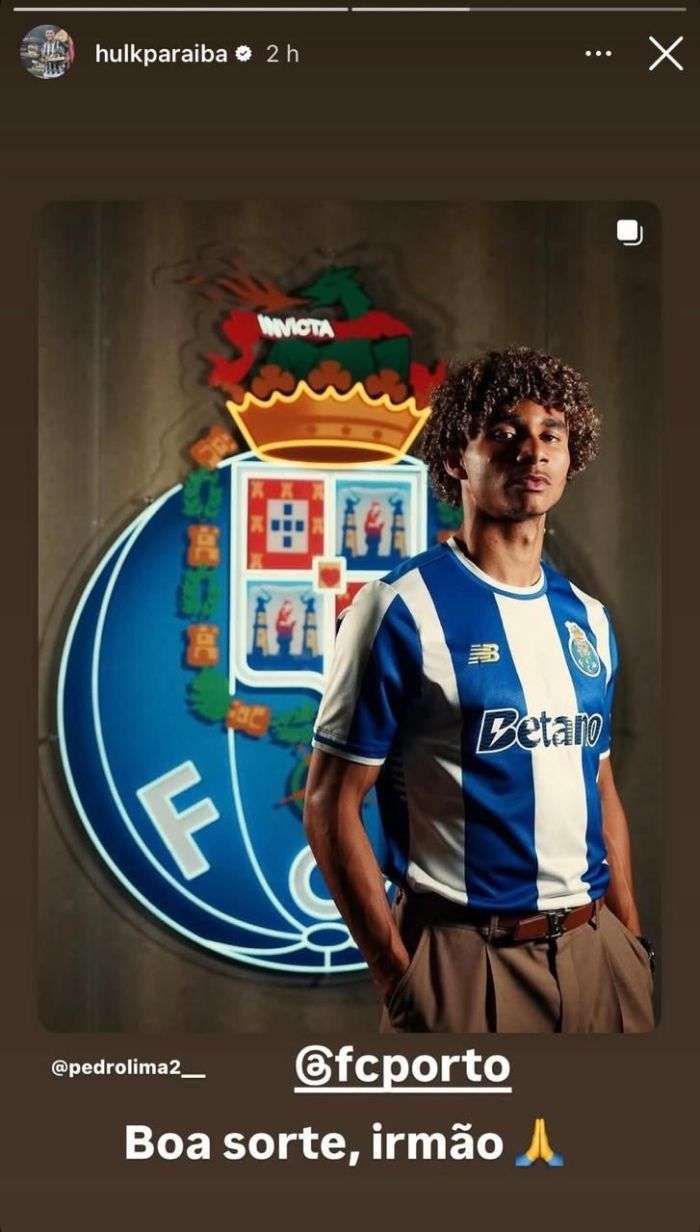 Story de Hulk, do Atlético, com recado a Pedro Lima