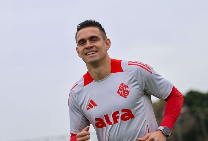 Borré durante treino do Inter no CT Parque Gigante, em Porto Alegre Borré durante treino do Inter no CT Parque Gigante, em Porto Alegre