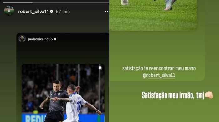 Robert mandou recado para Pedro Bicalho por meio do Instagram Robert