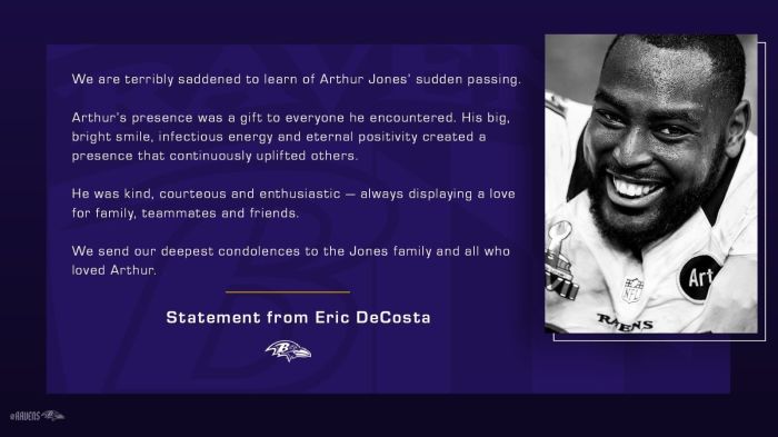 Homenagem do Baltimore Ravens a Arthur Jones