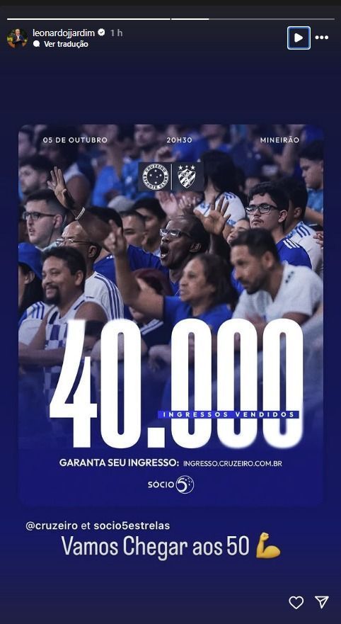 Leonardo Jardim manda recado à torcida do Cruzeiro antes de jogo com Sport