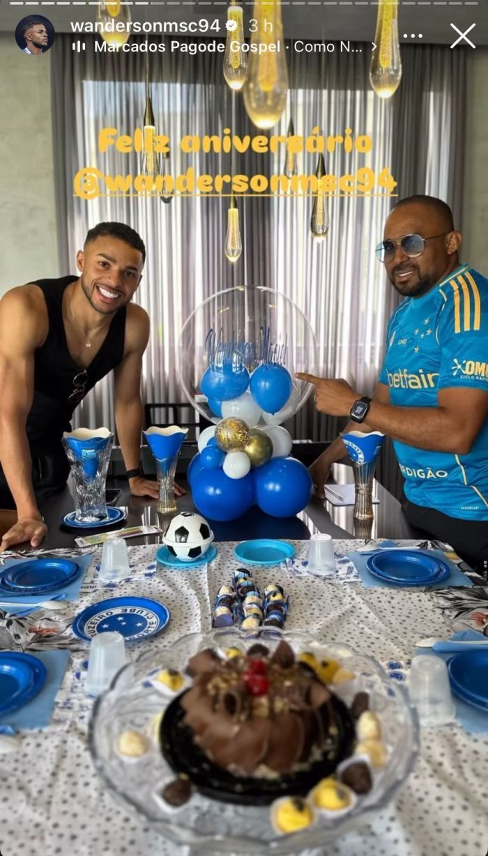 Wanderson comemora aniversário de 31 anos junto de Wamberto, seu pai