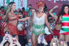 Virgínia e famosos no ensaio de quadra da Grande Rio