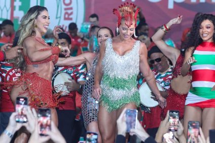 Virgínia e famosos no ensaio de quadra da Grande Rio