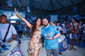 Sabrina Sato em ensaio de Carnaval da Vila Isabel