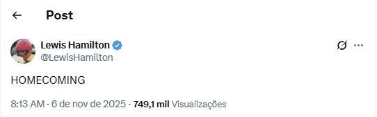 Lewis Hamilton manda recado antes do Grande Prêmio de São Paulo de Fórmula 1 Lewis Hamilton manda recado antes do Grande Prêmio de São Paulo de Fórmula 1