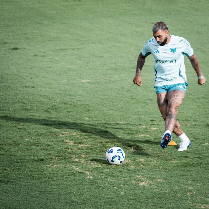 Gabigol durante treino do Cruzeiro