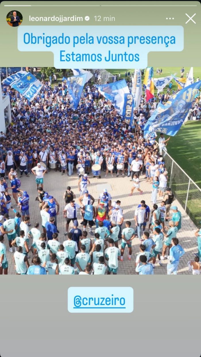 Leonardo Jardim comentou a presença da torcida do Cruzeiro na Toca da Raposa II