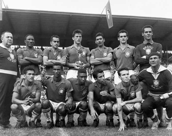 Técnico Vicente Feola e Seleção Brasileira na Copa do Mundo de 1958