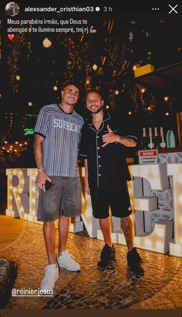 Reinier e Alexsander, jogadores do Atlético