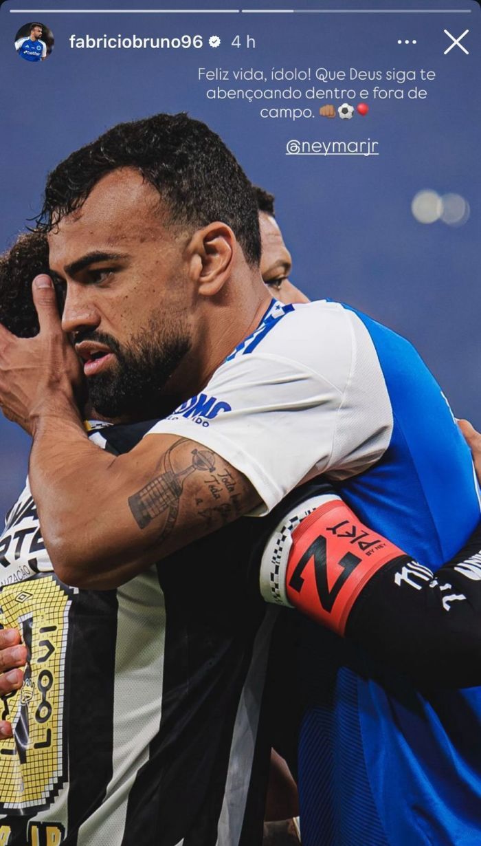 Fabrício Bruno parabenizou Neymar pelo aniversário de 34 anos Fabrício Bruno parabenizou Neymar pelo aniversário de 34 anos