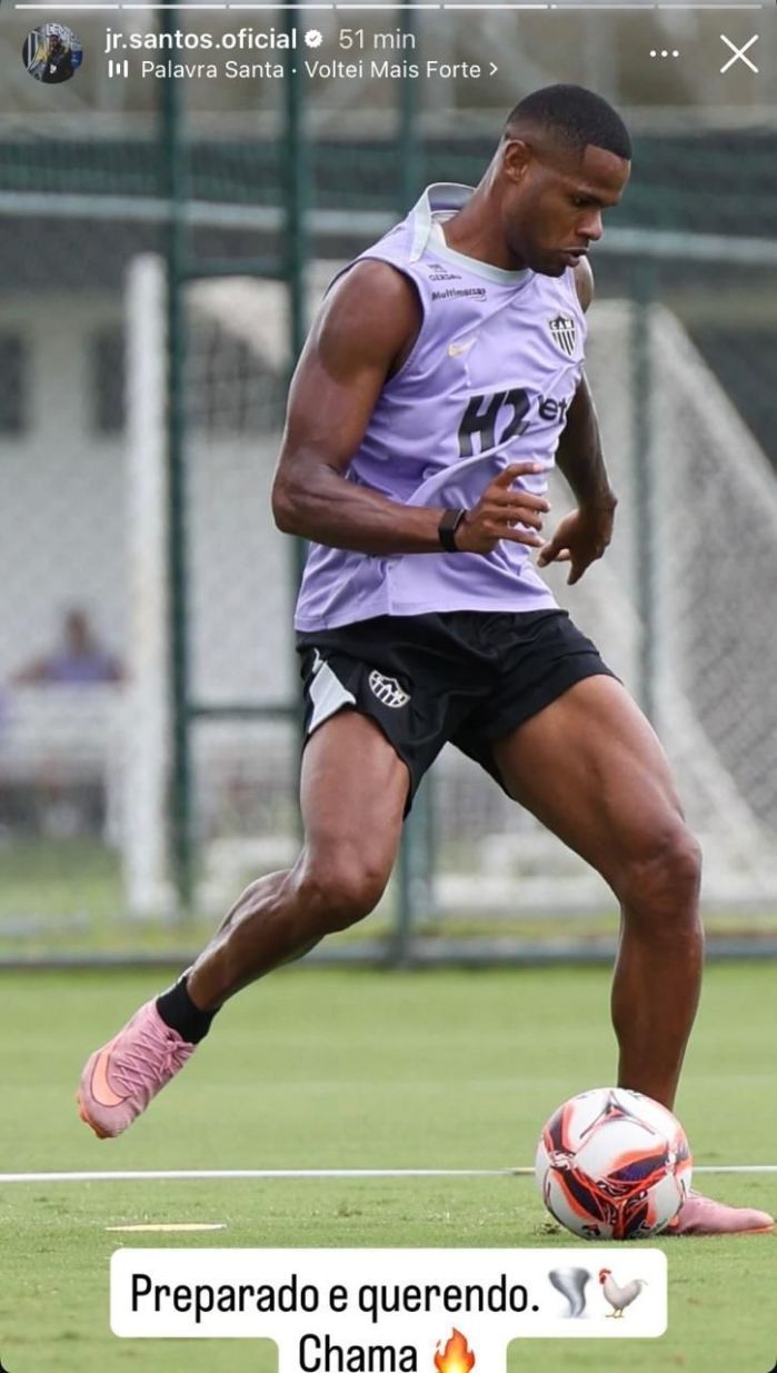 Story de Júnior Santos, atacante do Atlético