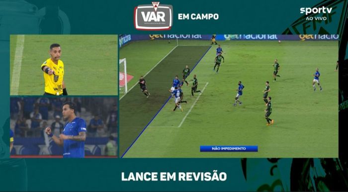 Imagem do lance do gol de Kaio Jorge revisado