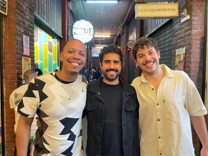 Bruno Gregório, Pedro Quinaud e Alexandre Linhares, idealizadores do projeto