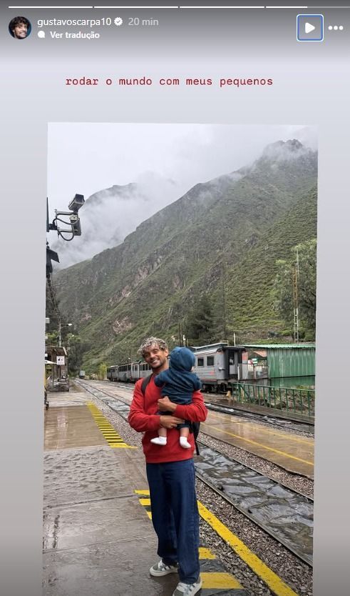 Registro de Gustavo Scarpa publicado em suas redes sociais em Cusco, no Peru