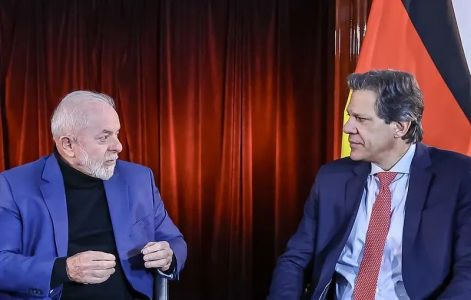 O presidente Luiz Inácio Lula da Silva (PT) e o ministro da Fazenda, Fernando Haddad