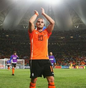 Wesley Sneijder, ídolo da Seleção Holandesa, é um dos recordistas de jogos pela seleção em Copas