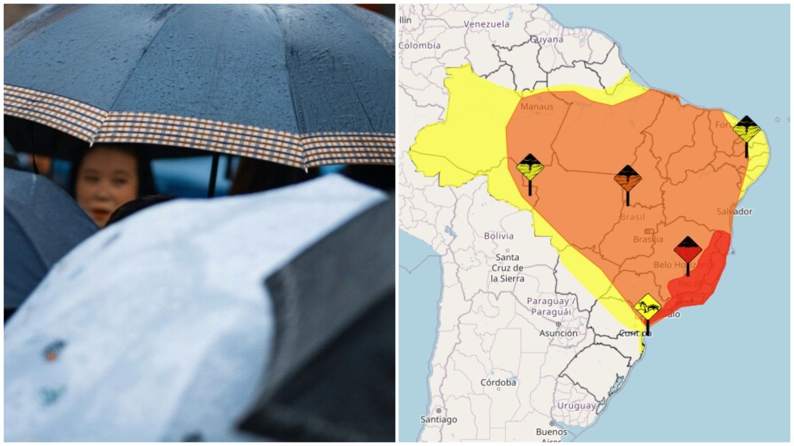 Alerta de chuva: 25 estados do Brasil entram em lista de atenção do Inmet