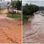 Vídeo: forte chuva em cidade no Sul de Minas transforma rua em 'cachoeira'