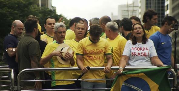Deputado federal Nikolas Ferreira (PL) realizou fala antes de momento de oração na manifestação