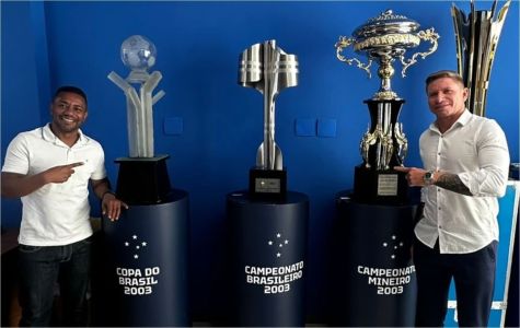 Augusto Recife (dir) e Sandro (esq) foram campeões da Tríplice Coroa pelo Cruzeiro