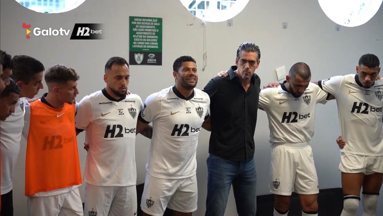 Atlético: Hulk cita Domínguez em discurso com presença de Rafael e Rubens Menin