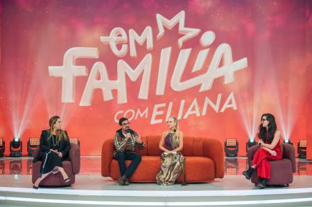 Monica Almeida, diretora de gênero Auditório dos Estúdios Globo; Geninho Simonetti, diretor; Eliana; e Polly Silva, produtora