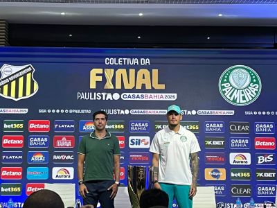 Abel Ferreira e Gustavo Gómez