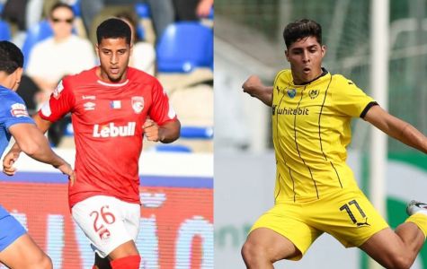 Fernando, do Santa Clara-POR, e Cauan Baptistella, do Metalist-UCR