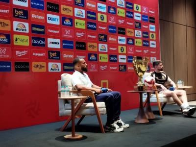 Samuel Xavier e Jorginho em evento da Federação Carioca