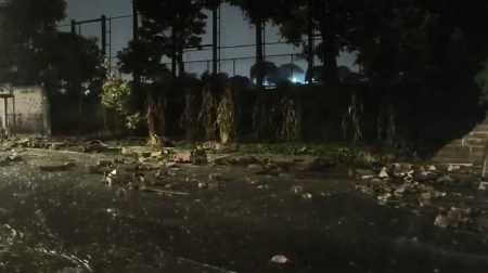 Muro da Toca da Raposa II, centro de treinamento do Cruzeiro, desabou por conta de forte chuva em Belo Horizonte