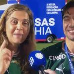 Abel 'invade' entrevista de Leila e abre o coração após título do Palmeiras