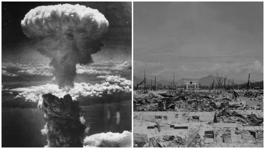Únicos ataques nucleares na história foi comandado pelos EUA e atingiram as cidades no Japão, Hiroshima e Nagasaki