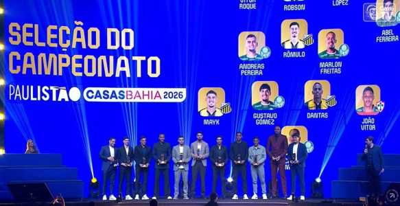 Evento realizado nesta segunda-feira (9) premiou os destaques do Campeonato Paulista