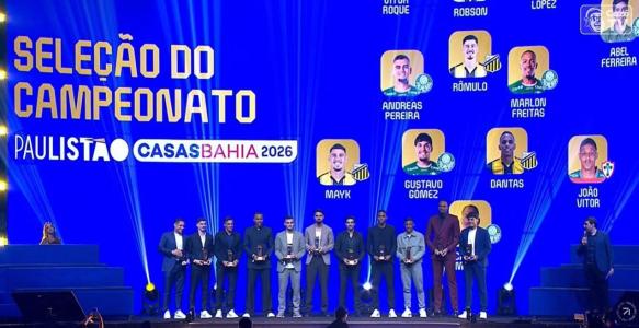 Evento realizado nesta segunda-feira (9) premiou os destaques do Campeonato Paulista