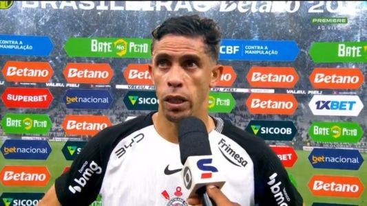 Gabriel Paulista após o jogo do Corinthians com o Coritiba