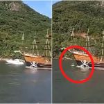 Vídeo: 'Barco pirata' atropela jetski e deixa casal ferido em praia de Balneário Camboriú (SC)