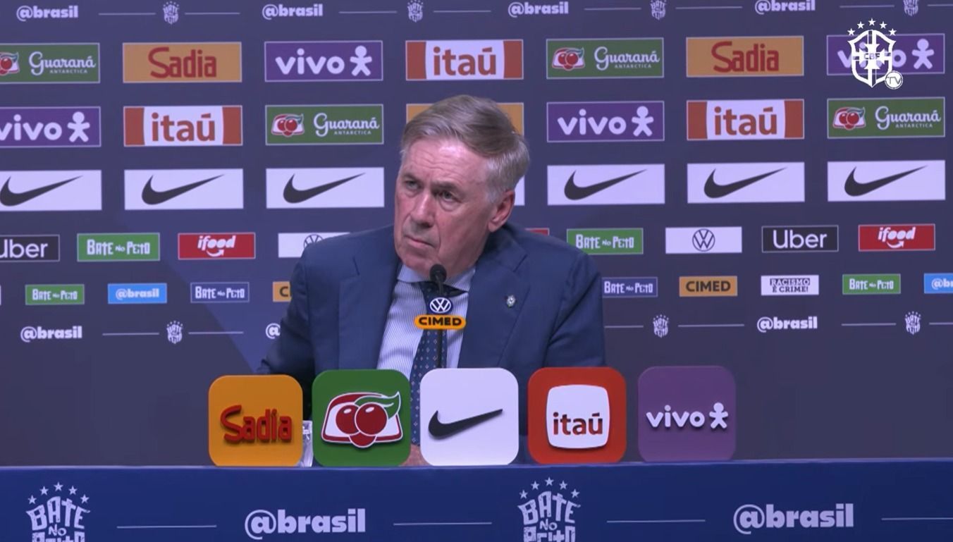 Seleção Brasileira: Ancelotti vê carências na equipe e faz constatação