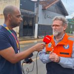 Secretário Nacional de Defesa Civil, Wolnei Wolff, comparece a Matias Barbosa após enchente