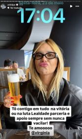 Zé Felipe publicou dois stories em apoio à Virginia