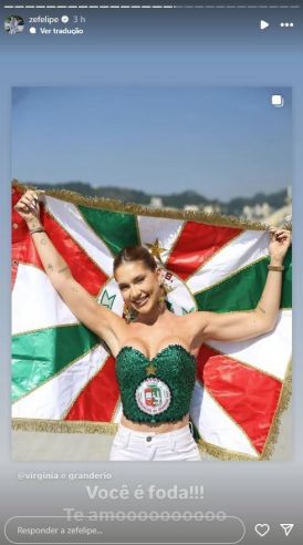 Zé Felipe publicou dois stories em apoio à Virginia