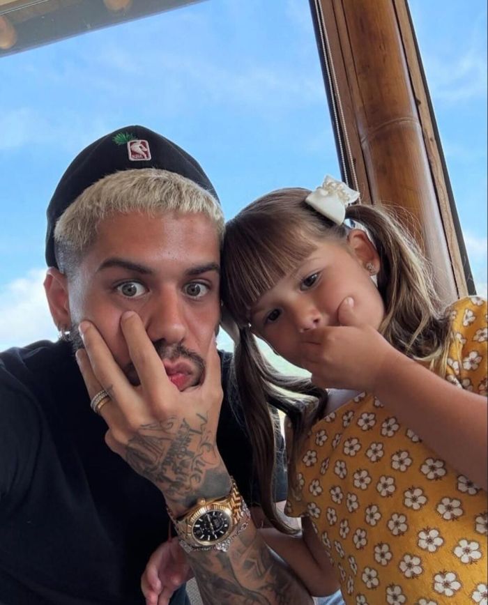 Zé Felipe e a filha Maria Alice 