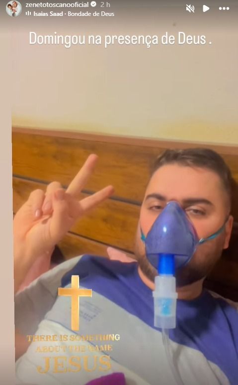 Zé Neto mostra recuperação de pneumonia: 'Na presença de Deus'.