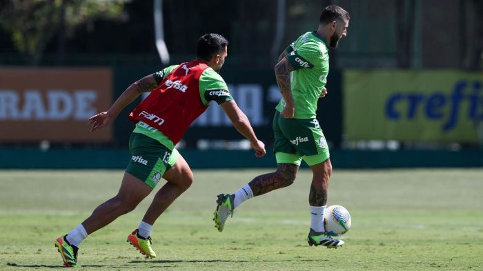 Zé Rafel e Luan em treino do Palmeiras Zé Rafel e Luan em treino do Palmeiras