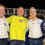 Zema e Bolsonaro dividem palanque em apoio a candidato do PL à prefeitura de Cuiabá