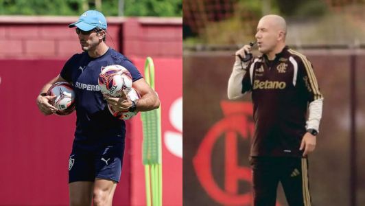 Luís Zubeldía, técnico do Fluminense, e Leonardo Jardim, técnico do Cruzeiro